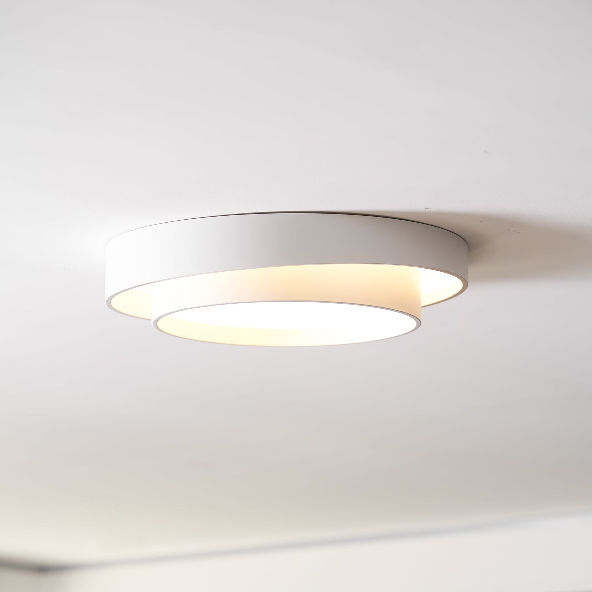 Ceiling Lamp Modern with Double Ring Design and Replaceable LED