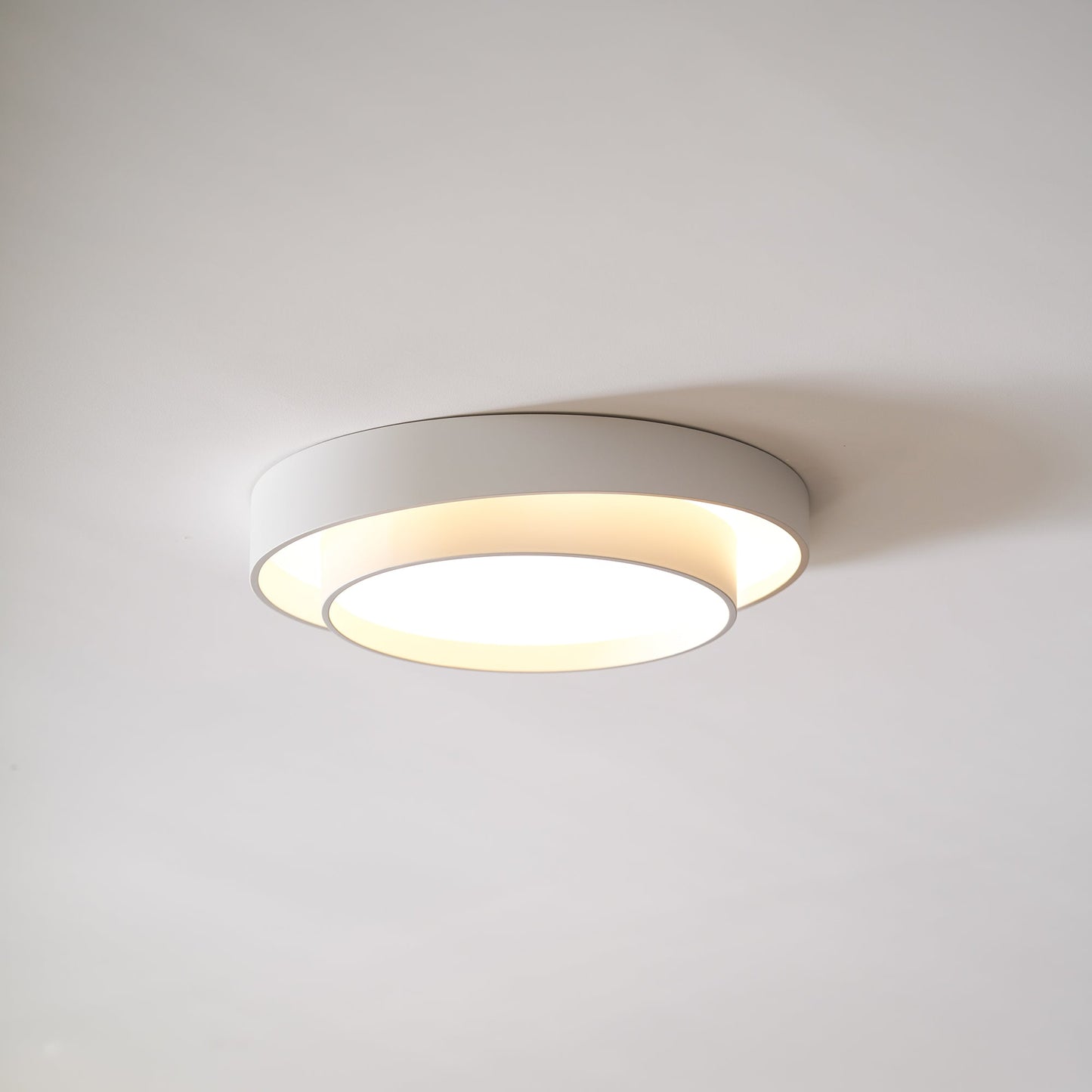 Ceiling Lamp Modern with Double Ring Design and Replaceable LED