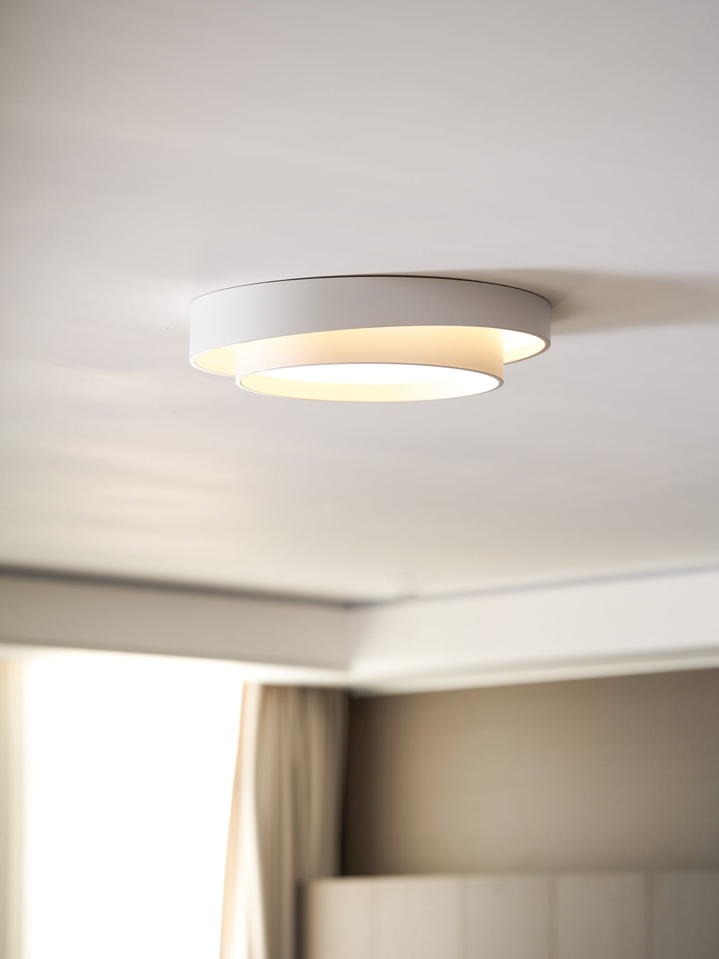 Ceiling Lamp Modern with Double Ring Design and Replaceable LED