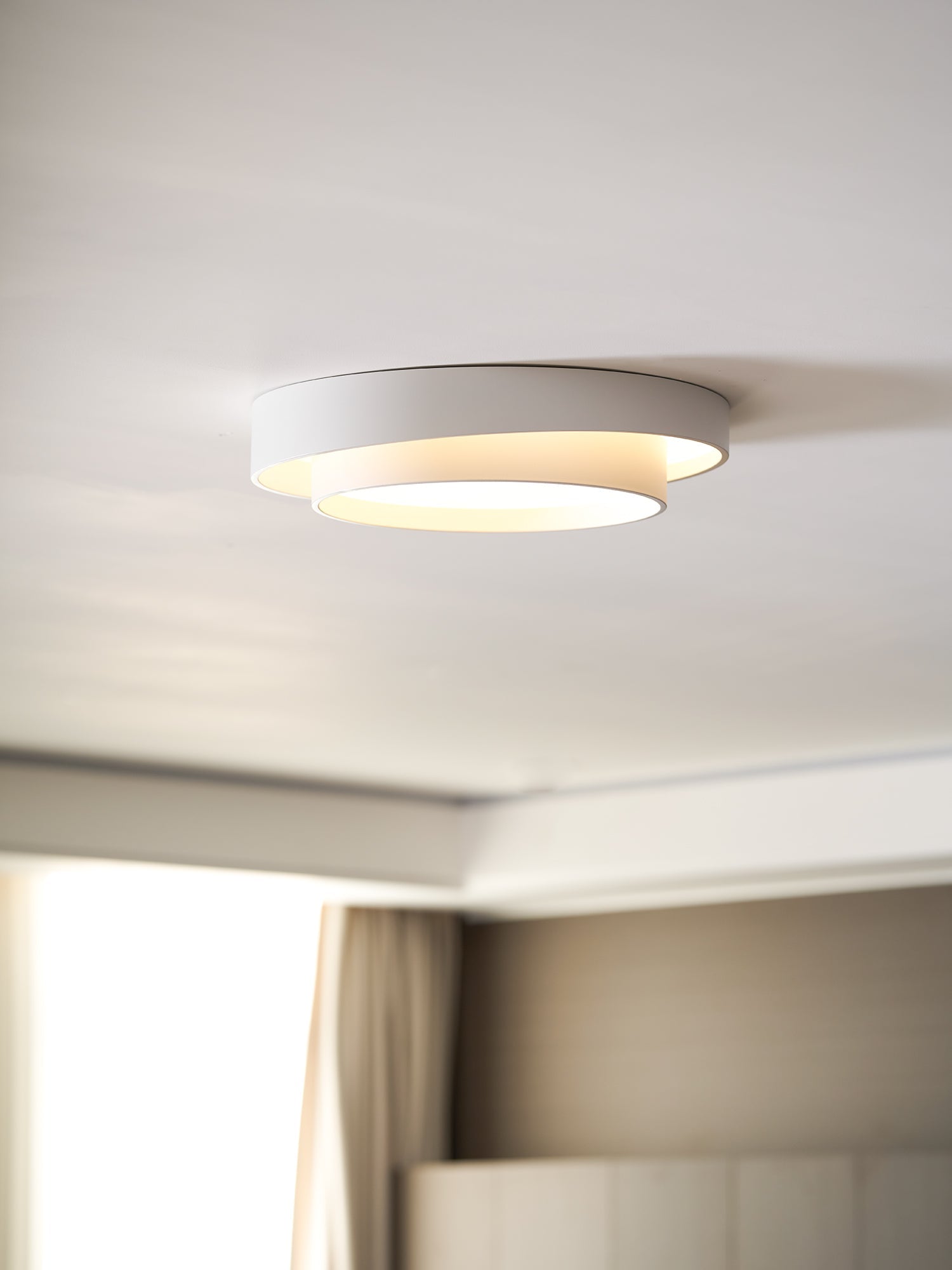 Ceiling Lamp Modern with Double Ring Design and Replaceable LED