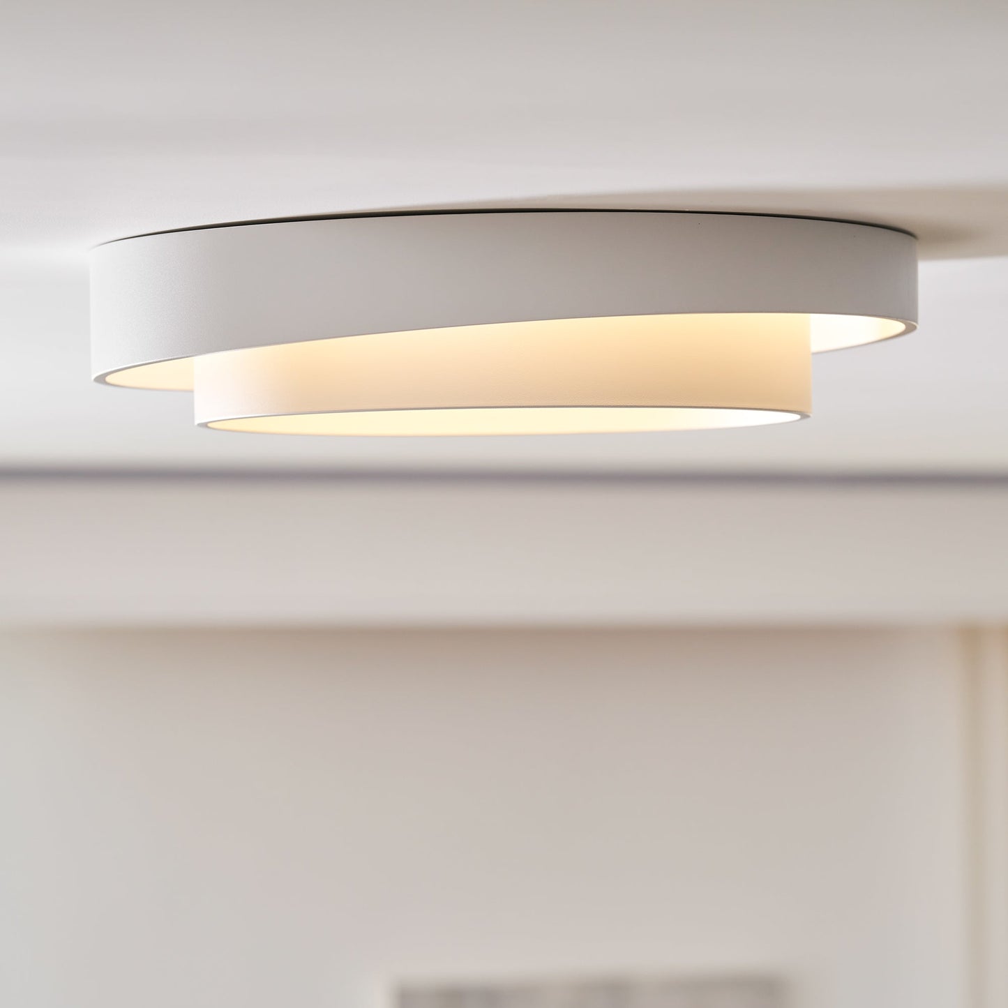 Ceiling Lamp Modern with Double Ring Design and Replaceable LED