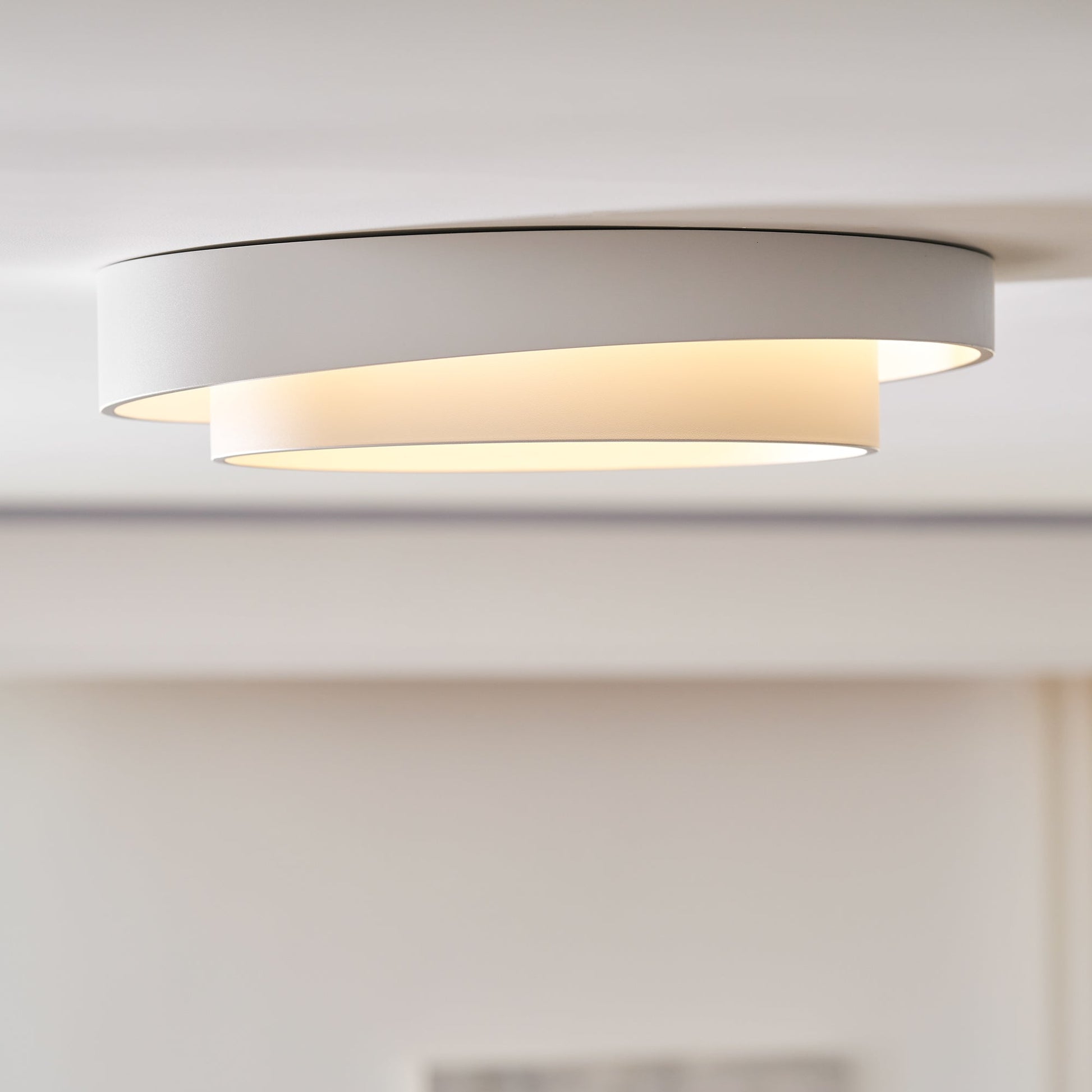 Ceiling Lamp Modern with Double Ring Design and Replaceable LED