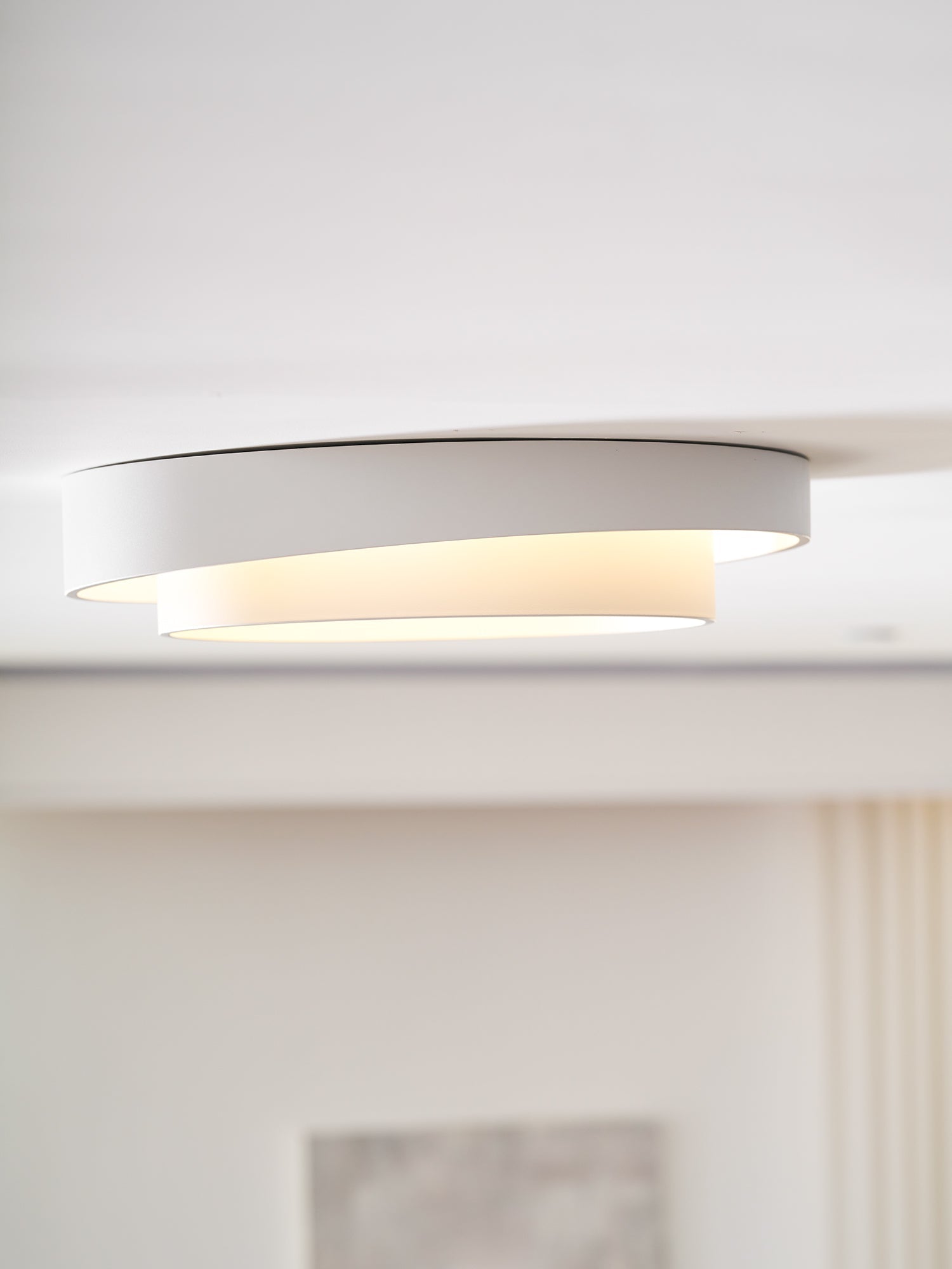Ceiling Lamp Modern with Double Ring Design and Replaceable LED