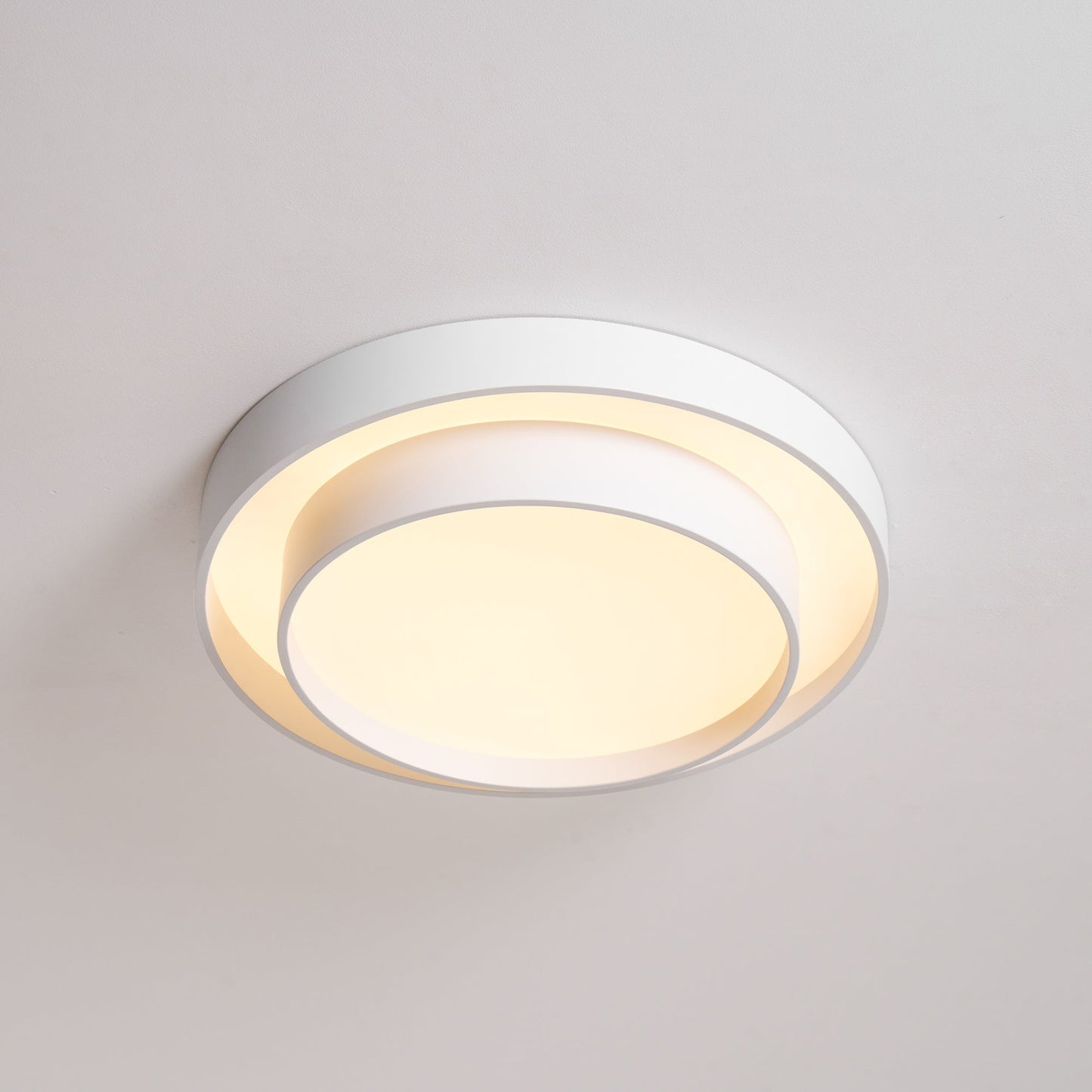 Ceiling Lamp Modern with Double Ring Design and Replaceable LED
