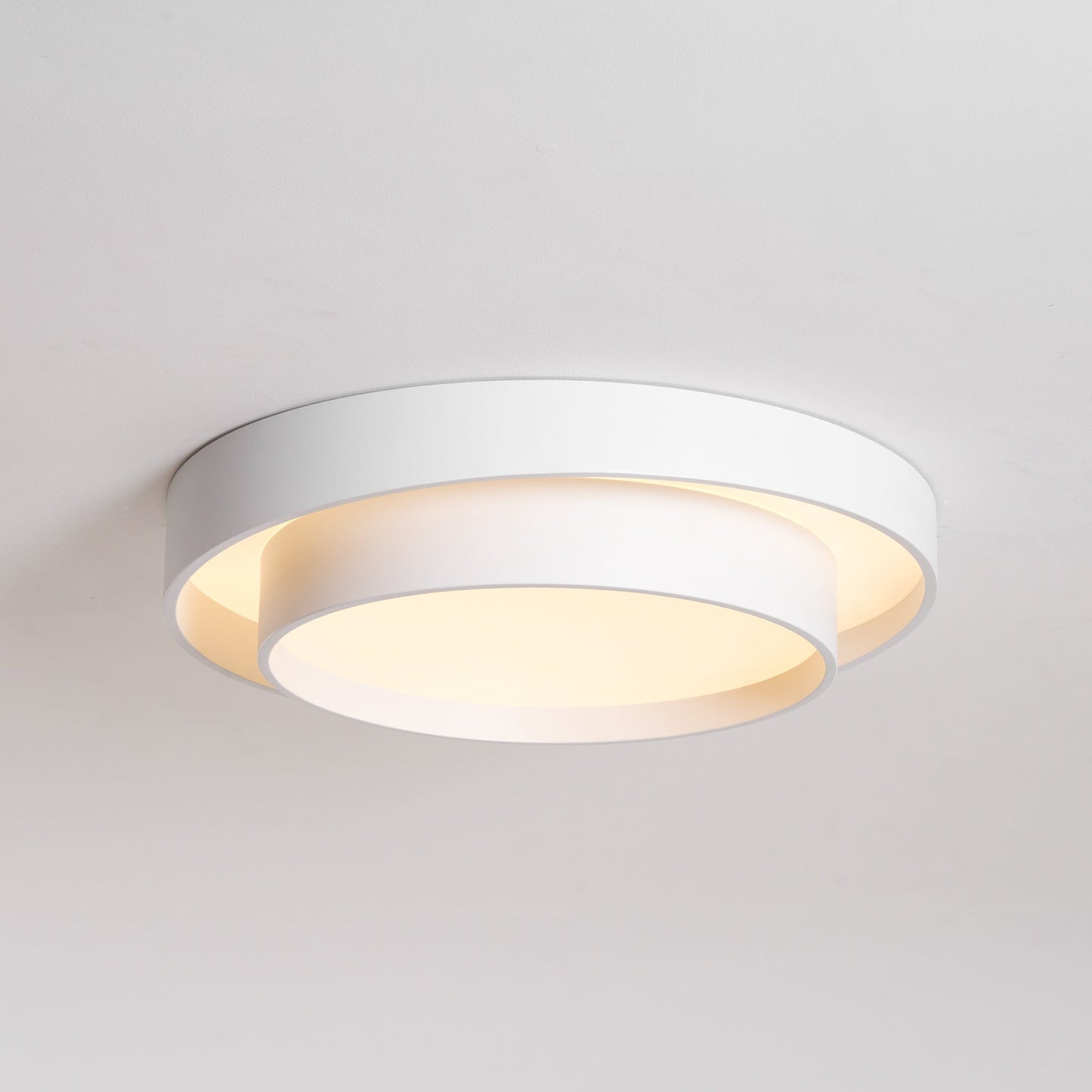 Ceiling Lamp Modern with Double Ring Design and Replaceable LED