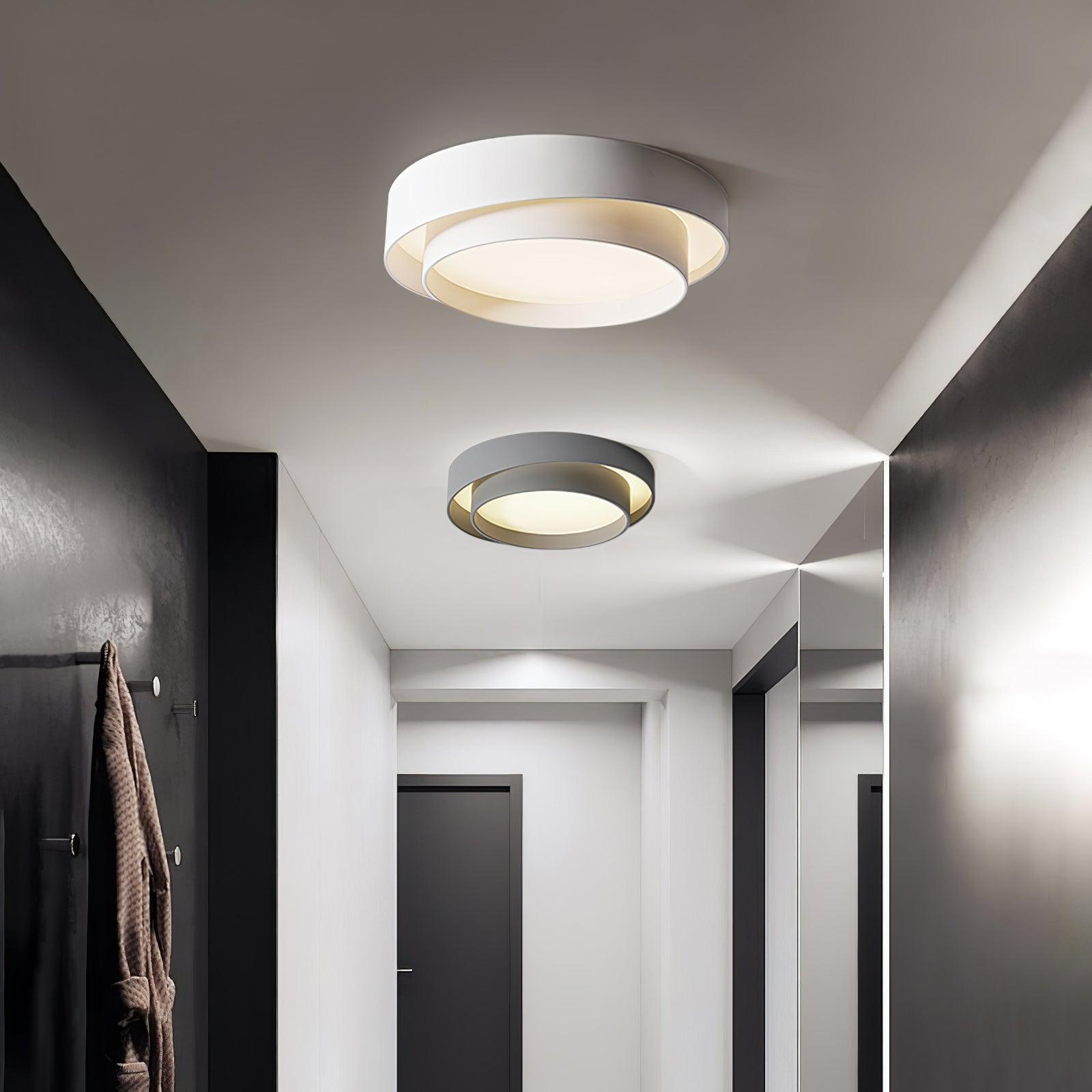 Ceiling Lamp Modern with Double Ring Design and Replaceable LED