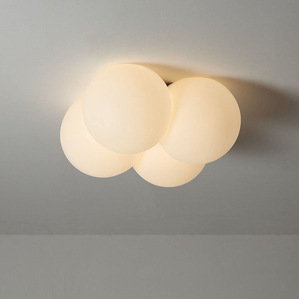 Ceiling Lamp Scandinavian Cloud Shape with Four Globe Shades