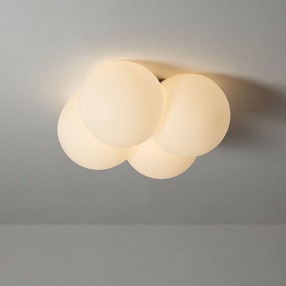Ceiling Lamp Scandinavian Cloud Shape with Four Globe Shades