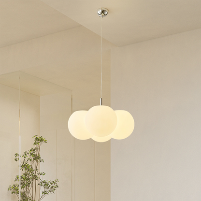 Ceiling Lamp Scandinavian Cloud Shape with Four Globe Shades
