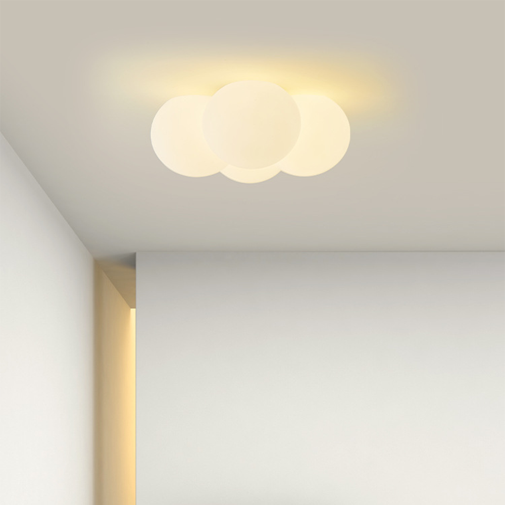Ceiling Lamp Scandinavian Cloud Shape with Four Globe Shades