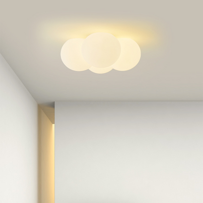 Ceiling Lamp Scandinavian Cloud Shape with Four Globe Shades