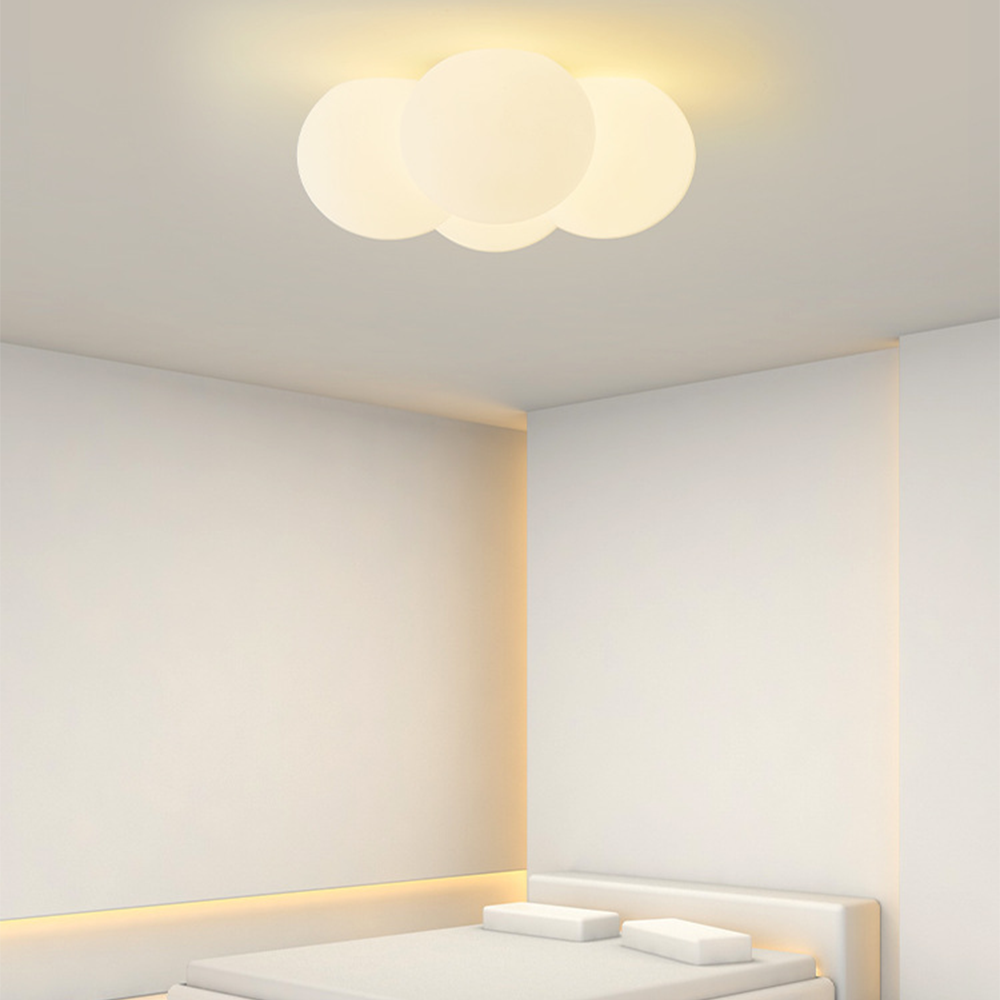 Ceiling Lamp Scandinavian Cloud Shape with Four Globe Shades
