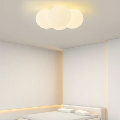 Ceiling Lamp Scandinavian Cloud Shape with Four Globe Shades