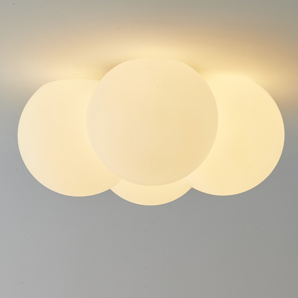 Ceiling Lamp Scandinavian Cloud Shape with Four Globe Shades