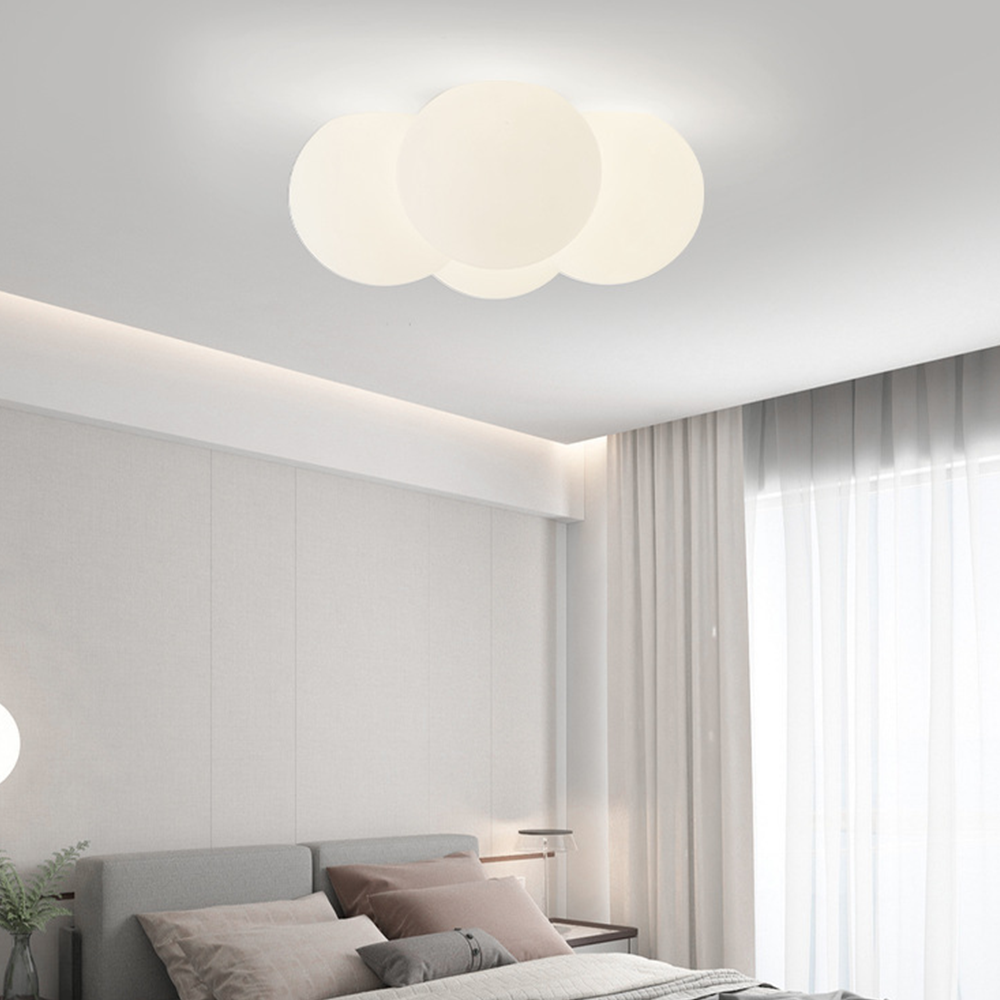 Ceiling Lamp Scandinavian Cloud Shape with Four Globe Shades