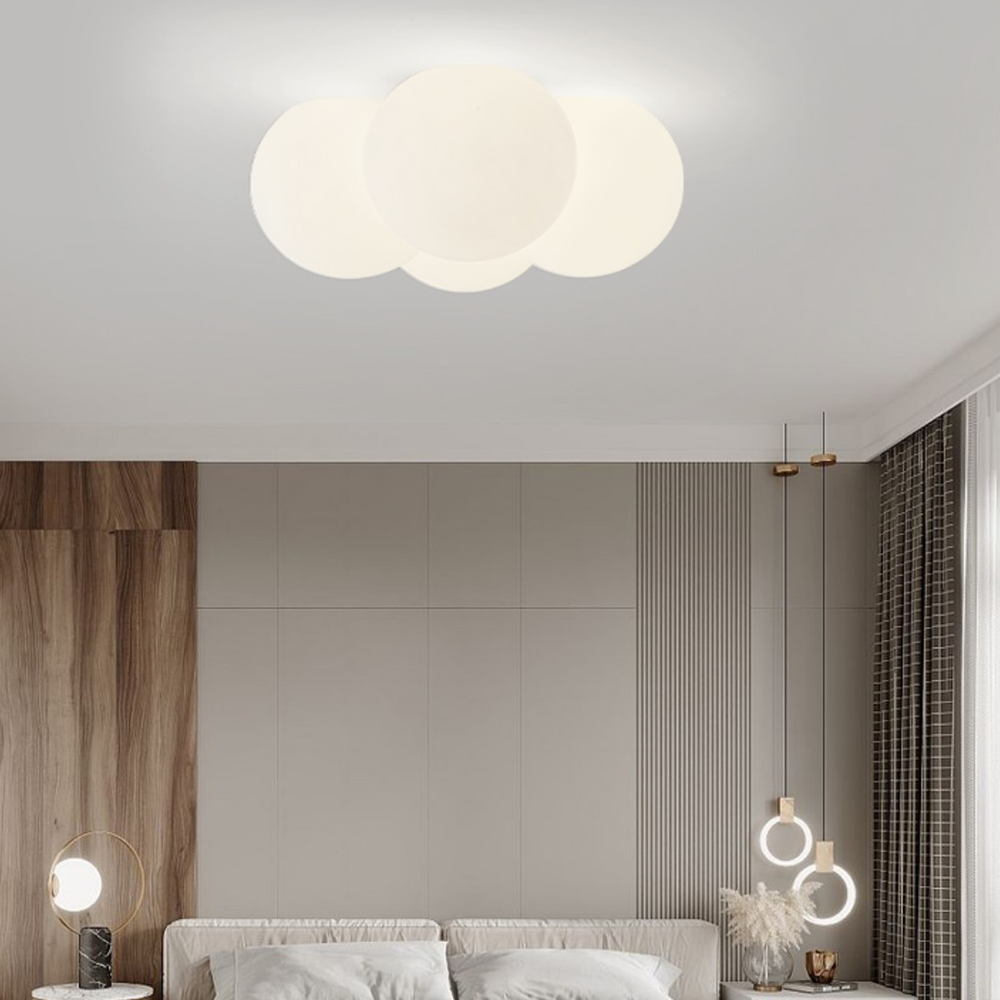 Ceiling Lamp Scandinavian Cloud Shape with Four Globe Shades