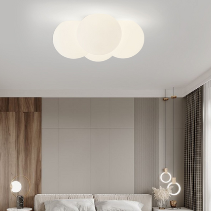 Ceiling Lamp Scandinavian Cloud Shape with Four Globe Shades