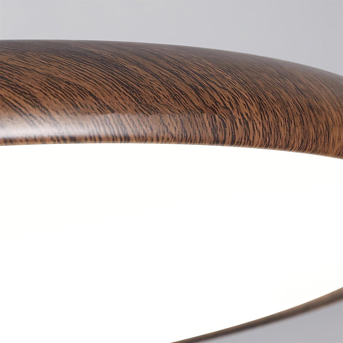 Ceiling Lamp Scandinavian Round Disc with Wood Grain Rim and Integrated LED