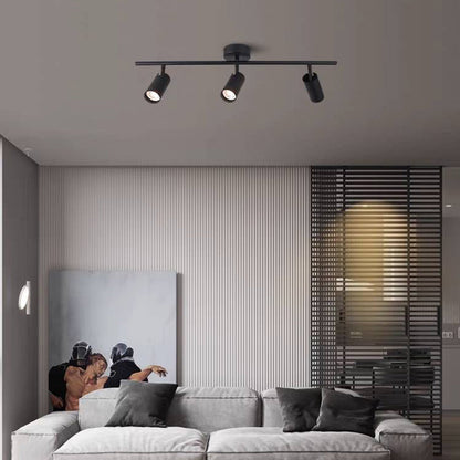 Ceiling Spotlight Bar Modern Minimalist with Adjustable Cylinder Heads and GU10 Fitting