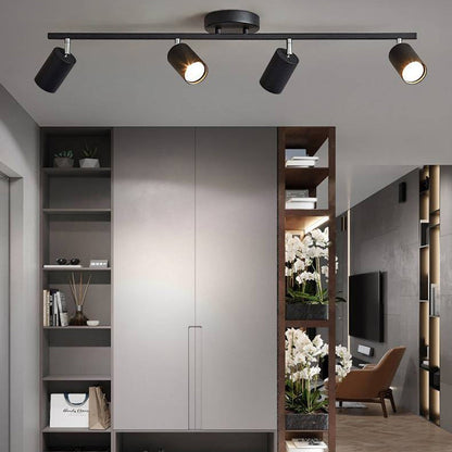 Ceiling Spotlight Bar Modern Minimalist with Adjustable Cylinder Heads and GU10 Fitting