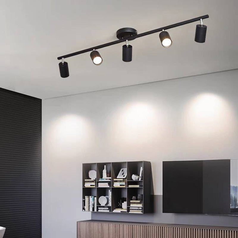Ceiling Spotlight Bar Modern Minimalist with Adjustable Cylinder Heads and GU10 Fitting