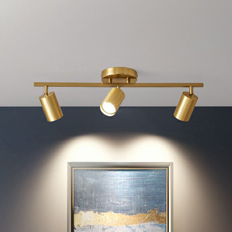 Ceiling Spotlight Bar Modern Minimalist with Adjustable Cylinder Heads and GU10 Fitting