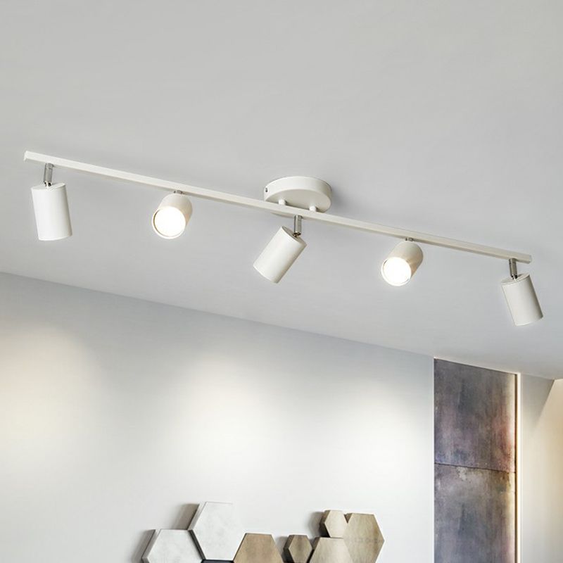 Ceiling Spotlight Bar Modern Minimalist with Adjustable Cylinder Heads and GU10 Fitting