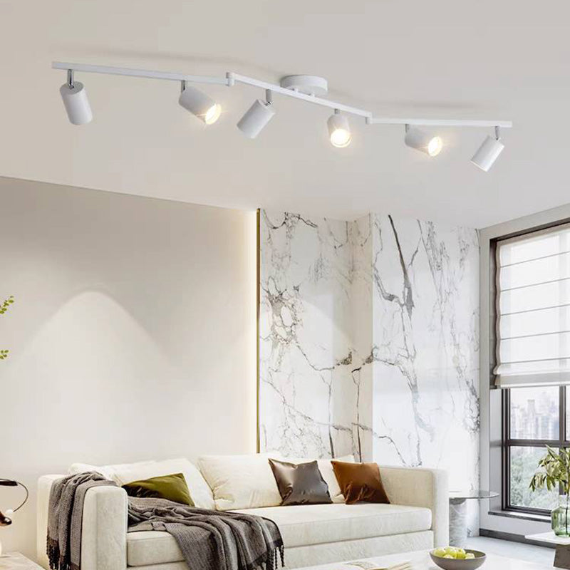 Ceiling Spotlight Bar Modern Minimalist with Adjustable Cylinder Heads and GU10 Fitting