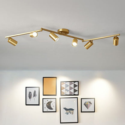 Ceiling Spotlight Bar Modern Minimalist with Adjustable Cylinder Heads and GU10 Fitting