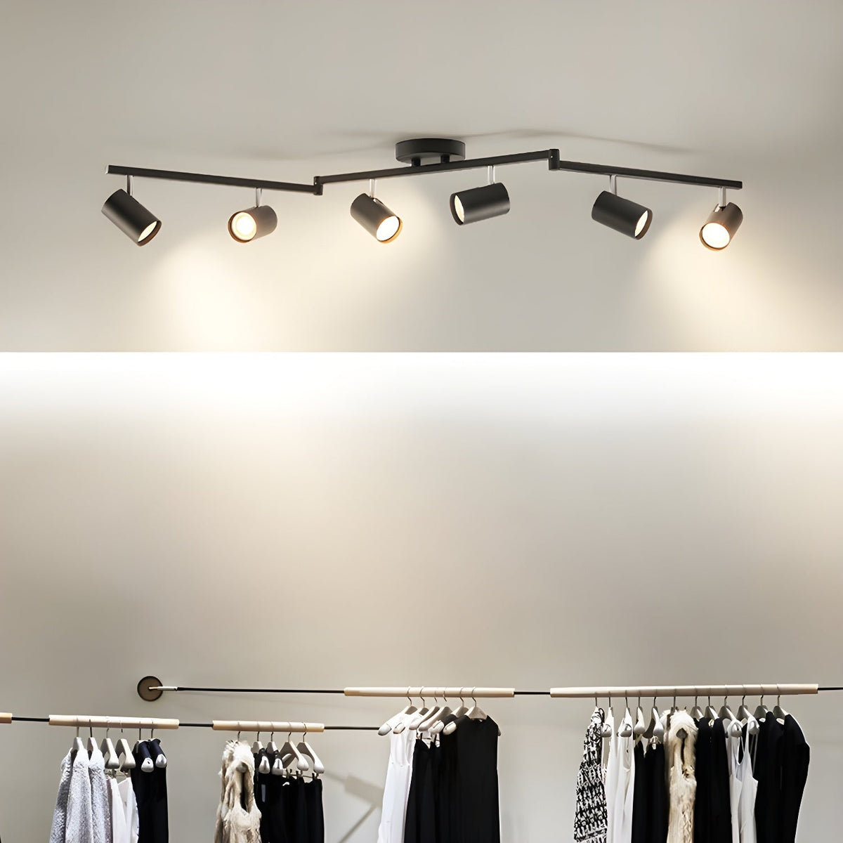 Ceiling Spotlight Bar Modern with Rotatable Heads and GU10 Fitting