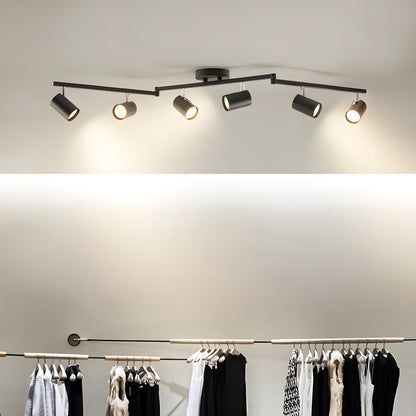 Ceiling Spotlight Bar Modern with Rotatable Heads and GU10 Fitting