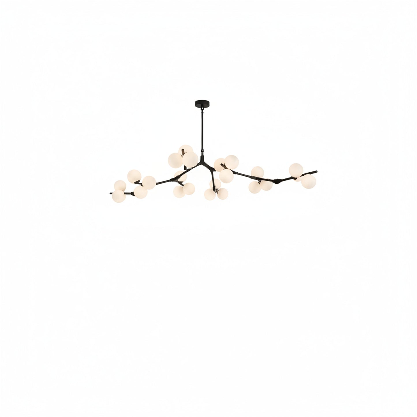 Chandelier Modern with Globe Glass Shades and Branch Design