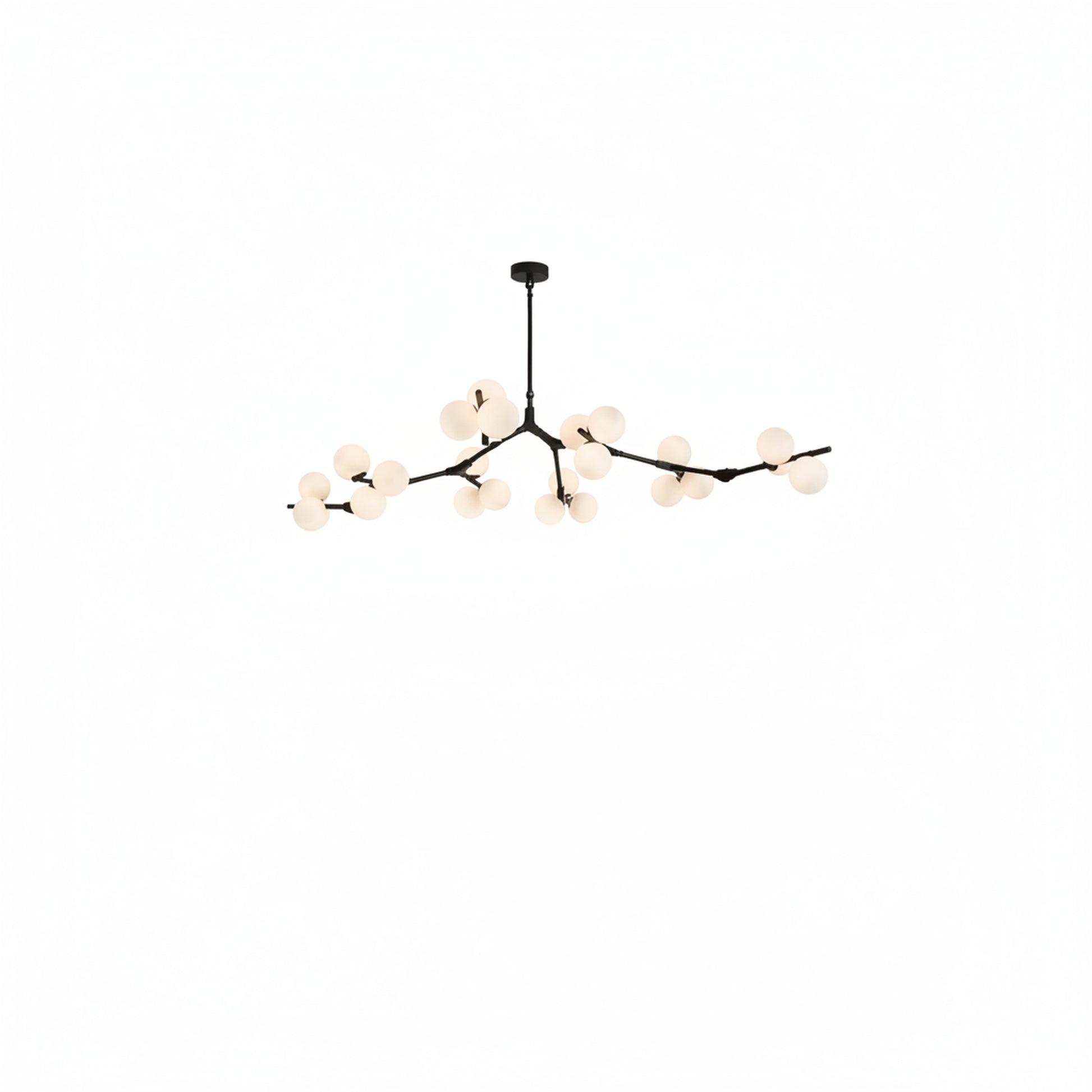Chandelier Modern with Globe Glass Shades and Branch Design