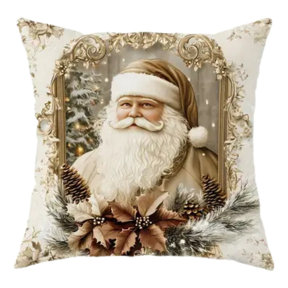 Christmas Cushion Cover with Velvet Finish and Zip