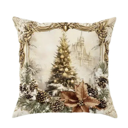 Christmas Cushion Cover with Velvet Finish and Zip