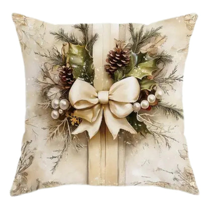 Christmas Cushion Cover with Velvet Finish and Zip