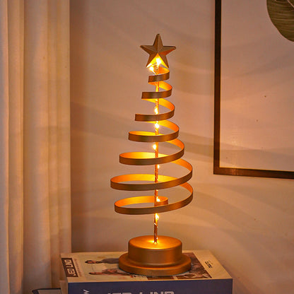 Classic LED Christmas Tree Light with Spiral Frame and Star Topper