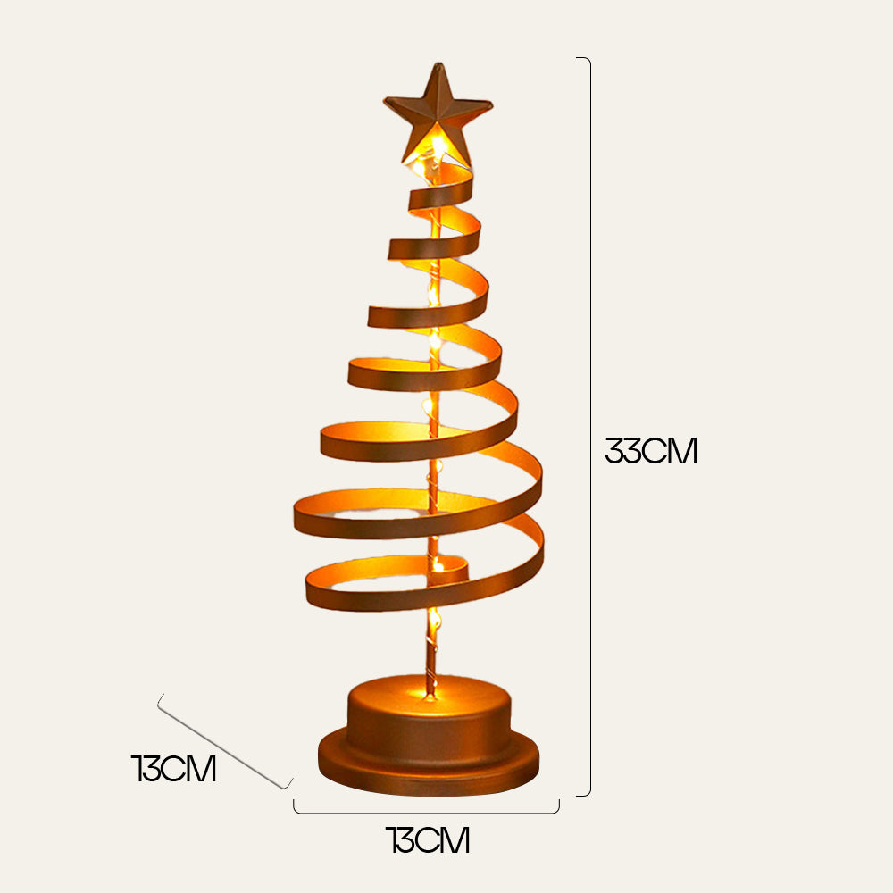 Classic LED Christmas Tree Light with Spiral Frame and Star Topper