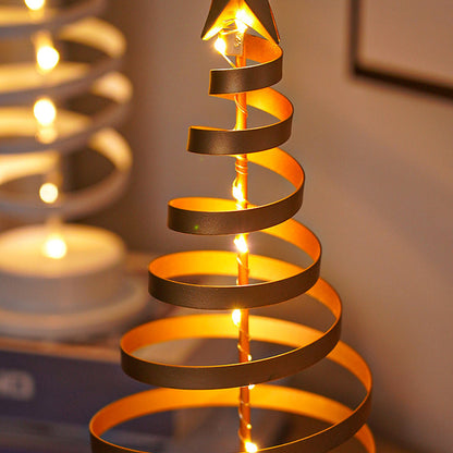 Classic LED Christmas Tree Light with Spiral Frame and Star Topper