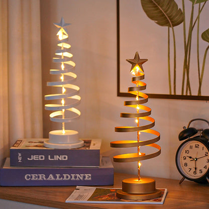 Classic LED Christmas Tree Light with Spiral Frame and Star Topper