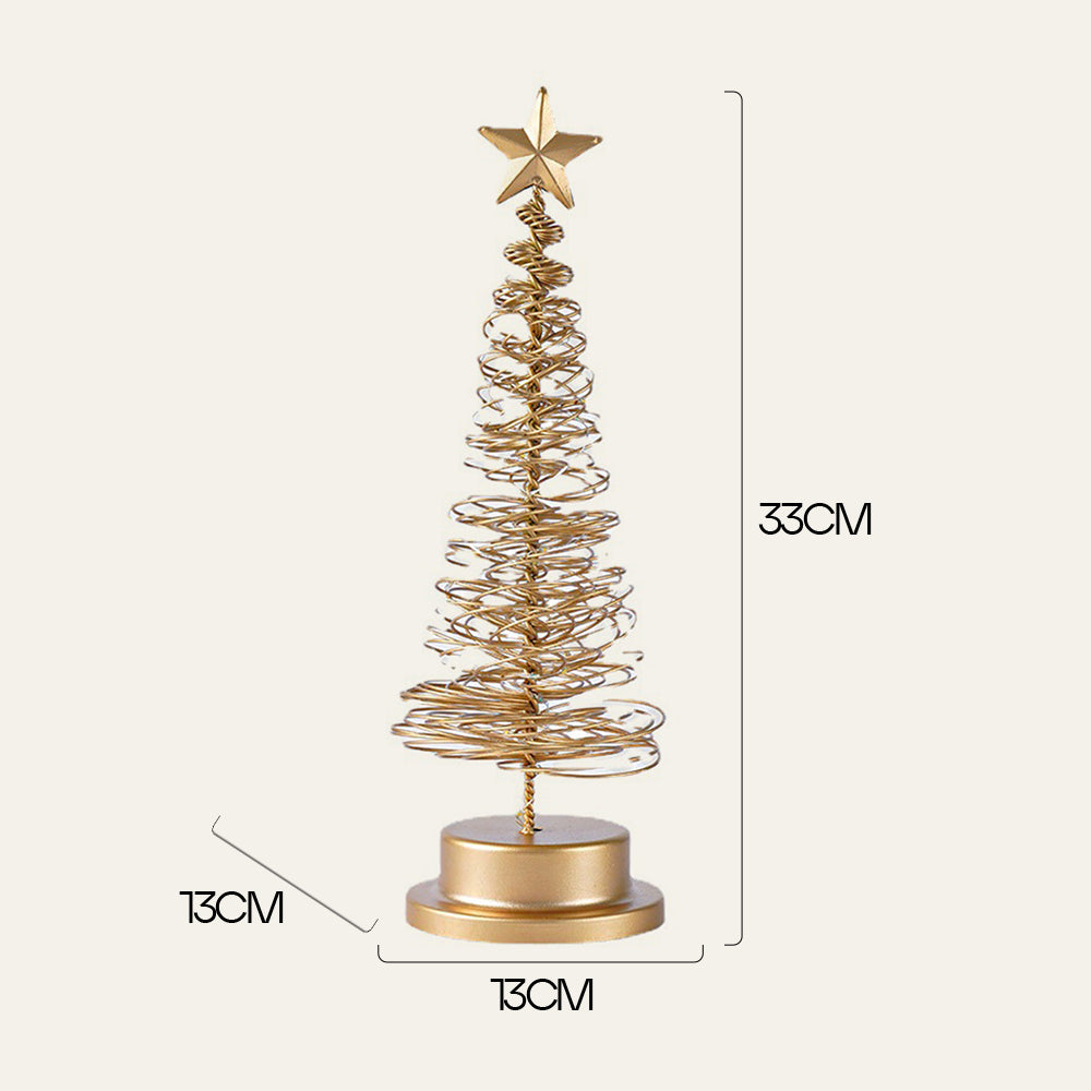 Classic LED Christmas Tree Light with Spiral Frame and Star Topper