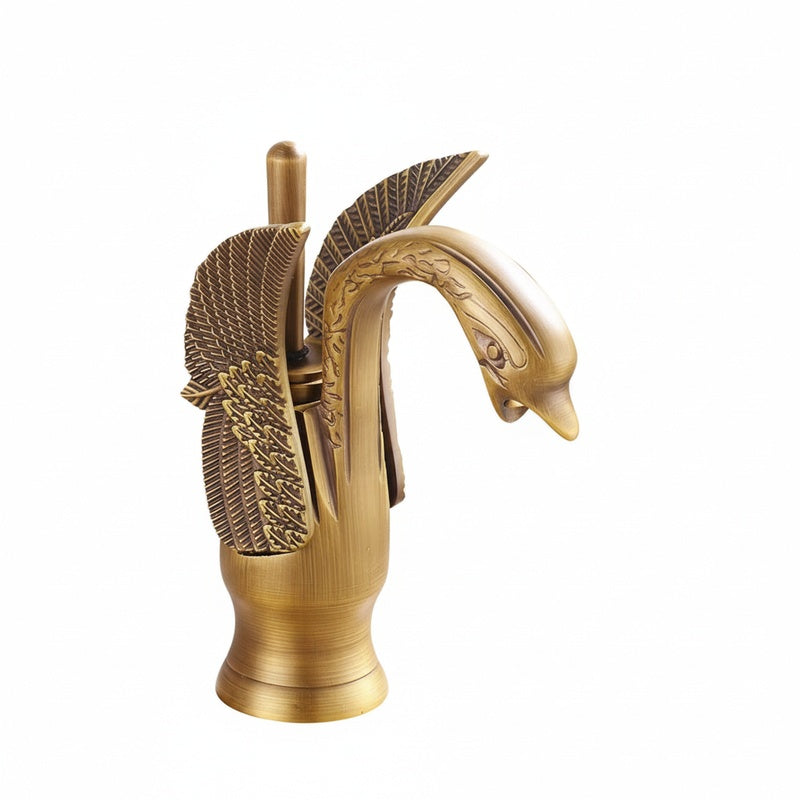 Classic Swan Basin Mixer Tap with Single Lever and Low Arc Spout