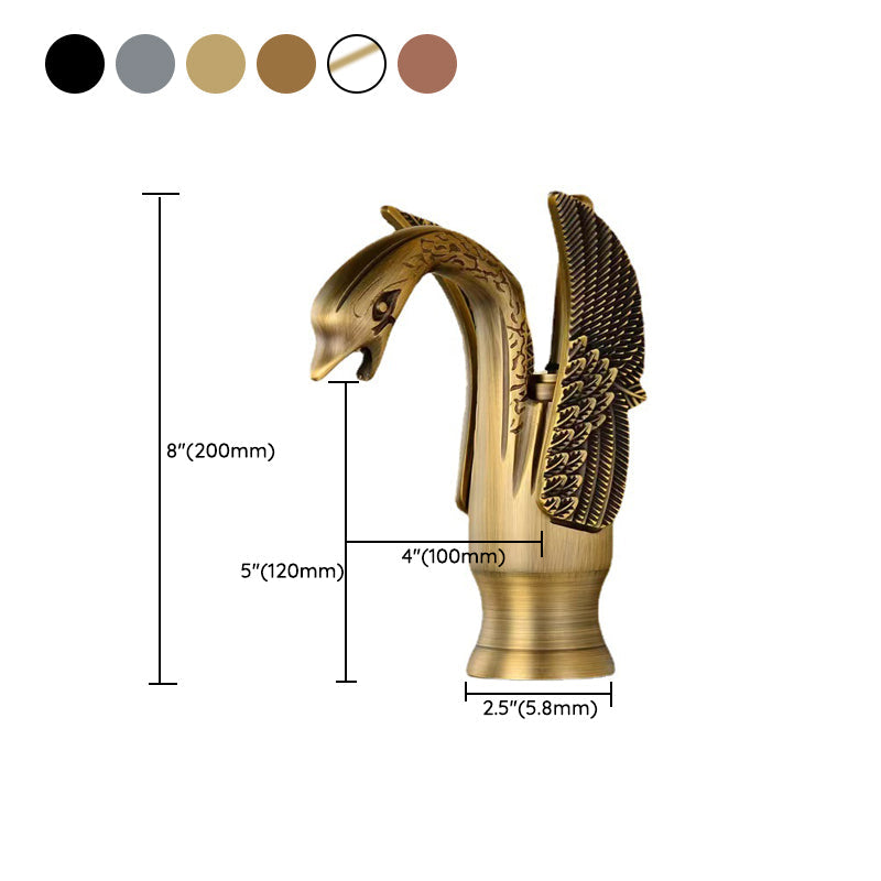 Classic Swan Basin Mixer Tap with Single Lever and Low Arc Spout