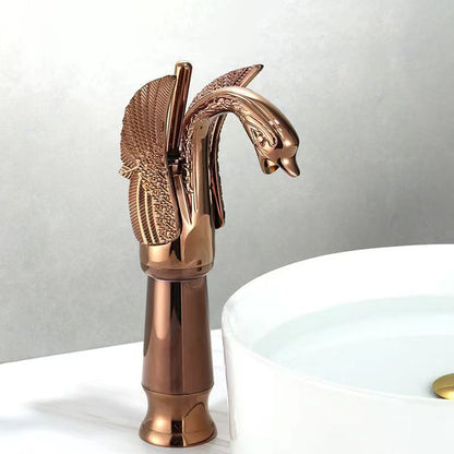 Classic Swan Basin Mixer Tap with Single Lever and Low Arc Spout