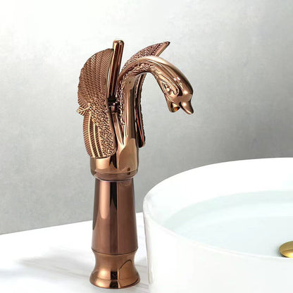 Classic Swan Basin Mixer Tap with Single Lever and Low Arc Spout