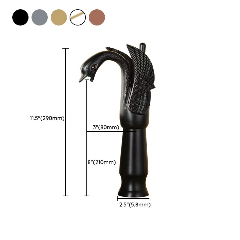 Classic Swan Basin Mixer Tap with Single Lever and Low Arc Spout