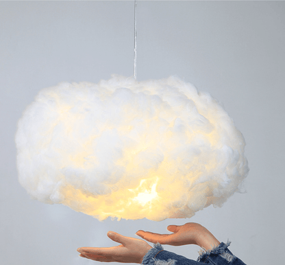 Cloud Pendant Lamp Modern Floating Cloud Shape with Warm LED Light