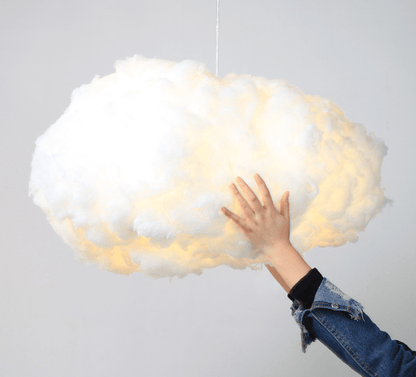 Cloud Pendant Lamp Modern Floating Cloud Shape with Warm LED Light