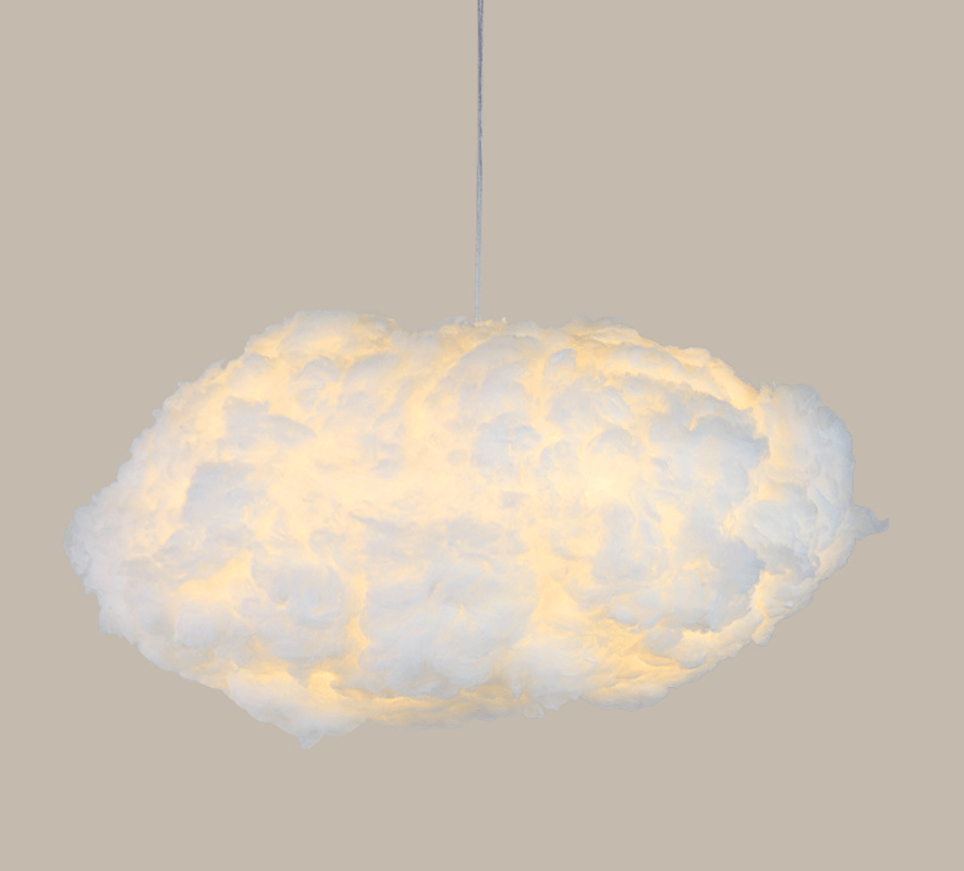 Cloud Pendant Lamp Modern Floating Cloud Shape with Warm LED Light