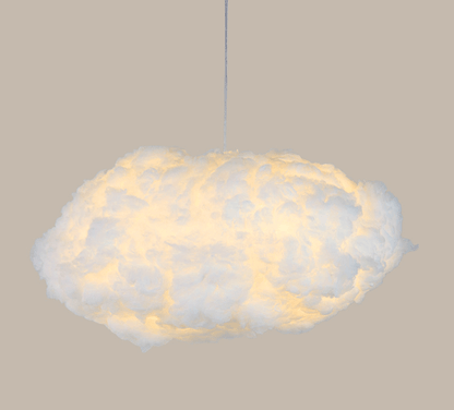 Cloud Pendant Lamp Modern Floating Cloud Shape with Warm LED Light